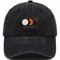 Spain Total Solar Eclipse 2026 Totality Washed Cotton Baseball Cap Espana Travel Souvenir Astronomy Geek Gift