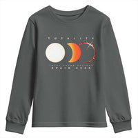 Spain Total Solar Eclipse 2026 Totality Youth Sweatshirt Espana Travel Souvenir Astronomy Geek Gift