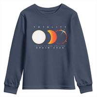 Spain Total Solar Eclipse 2026 Totality Youth Sweatshirt Espana Travel Souvenir Astronomy Geek Gift