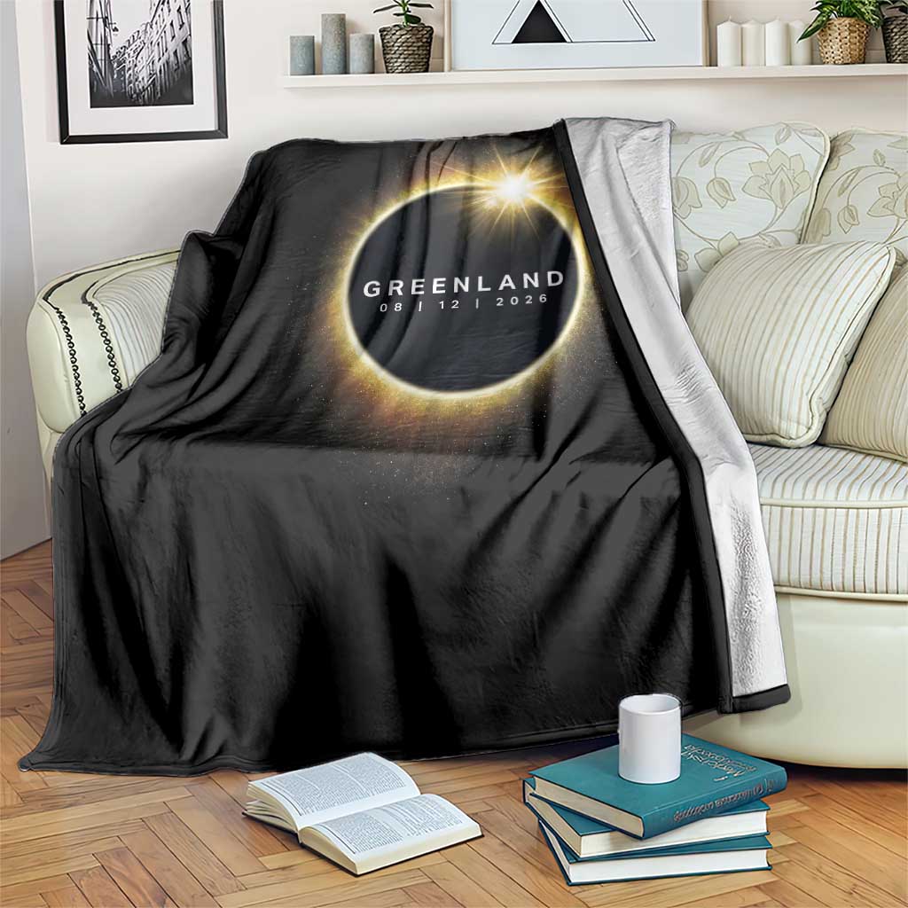 Greenland Total Solar Eclipse 2026 Throw Blanket Path of Totality Astronomy Gift