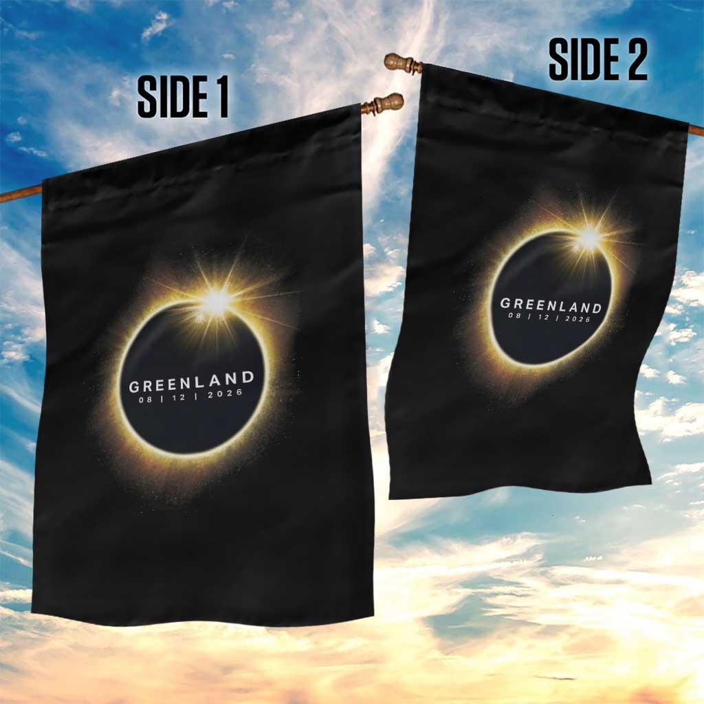 Greenland Total Solar Eclipse 2026 Garden Flag Path of Totality Astronomy Gift
