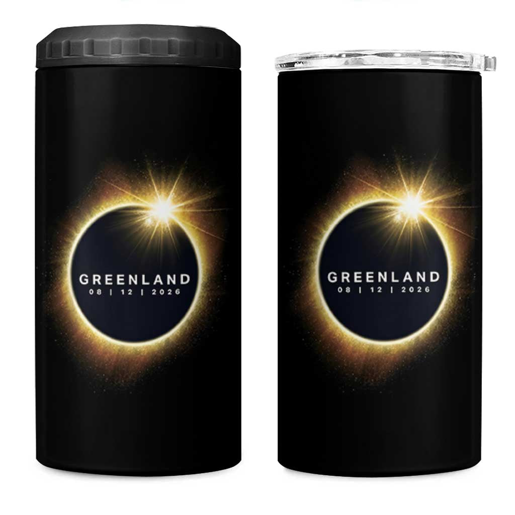 Greenland Total Solar Eclipse 2026 4 in 1 Can Cooler Tumbler Path of Totality Astronomy Gift