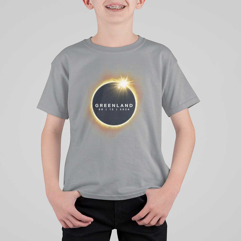 Greenland Total Solar Eclipse 2026 T Shirt For Kid Path of Totality Astronomy Gift