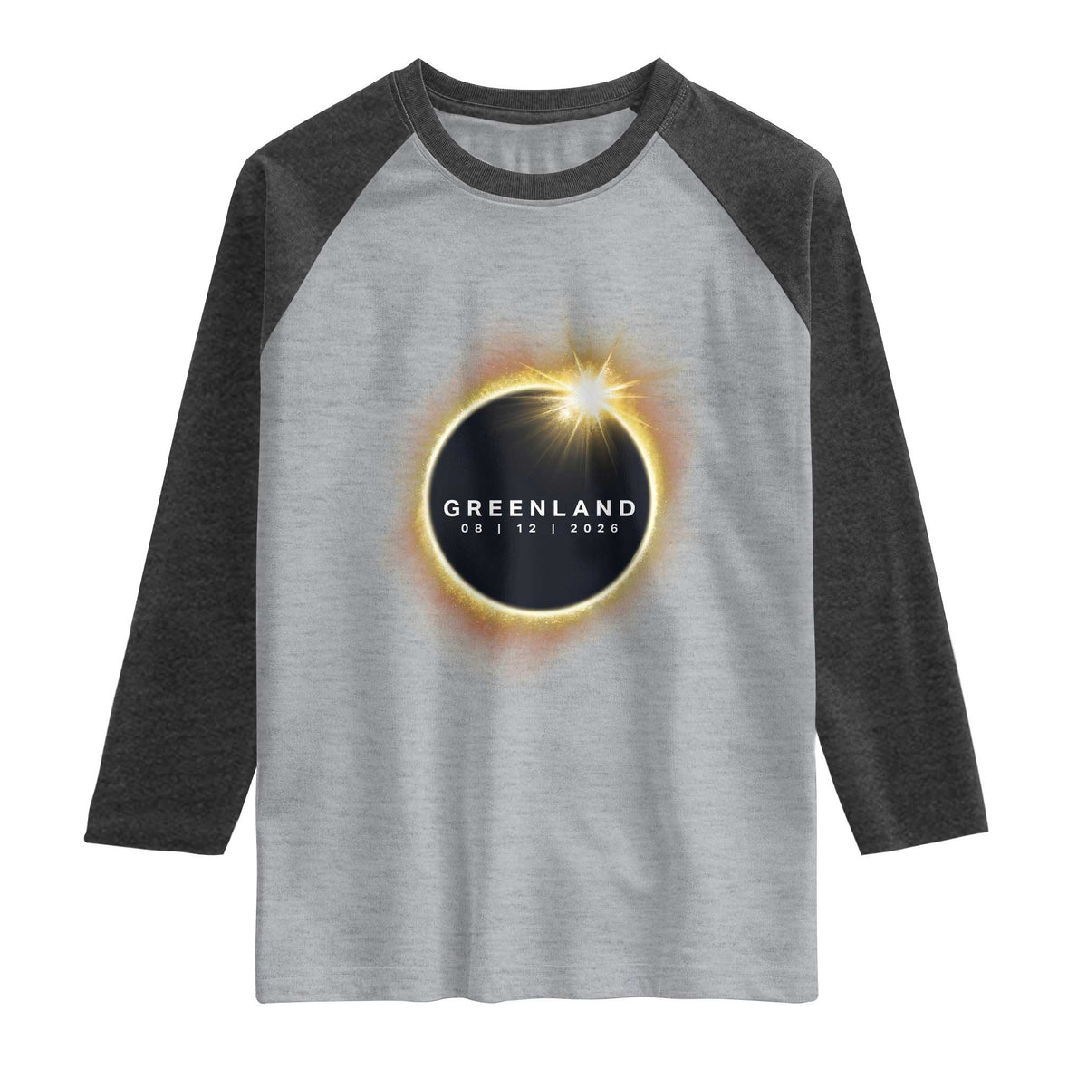 Greenland Total Solar Eclipse 2026 Raglan Shirt Path of Totality Astronomy Gift