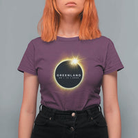 Greenland Total Solar Eclipse 2026 T Shirt For Women Path of Totality Astronomy Gift
