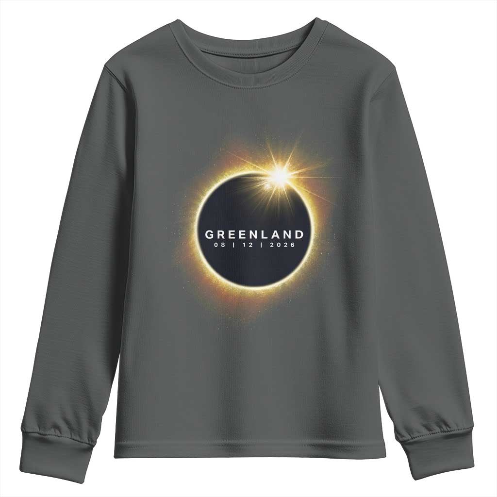 Greenland Total Solar Eclipse 2026 Youth Sweatshirt Path of Totality Astronomy Gift