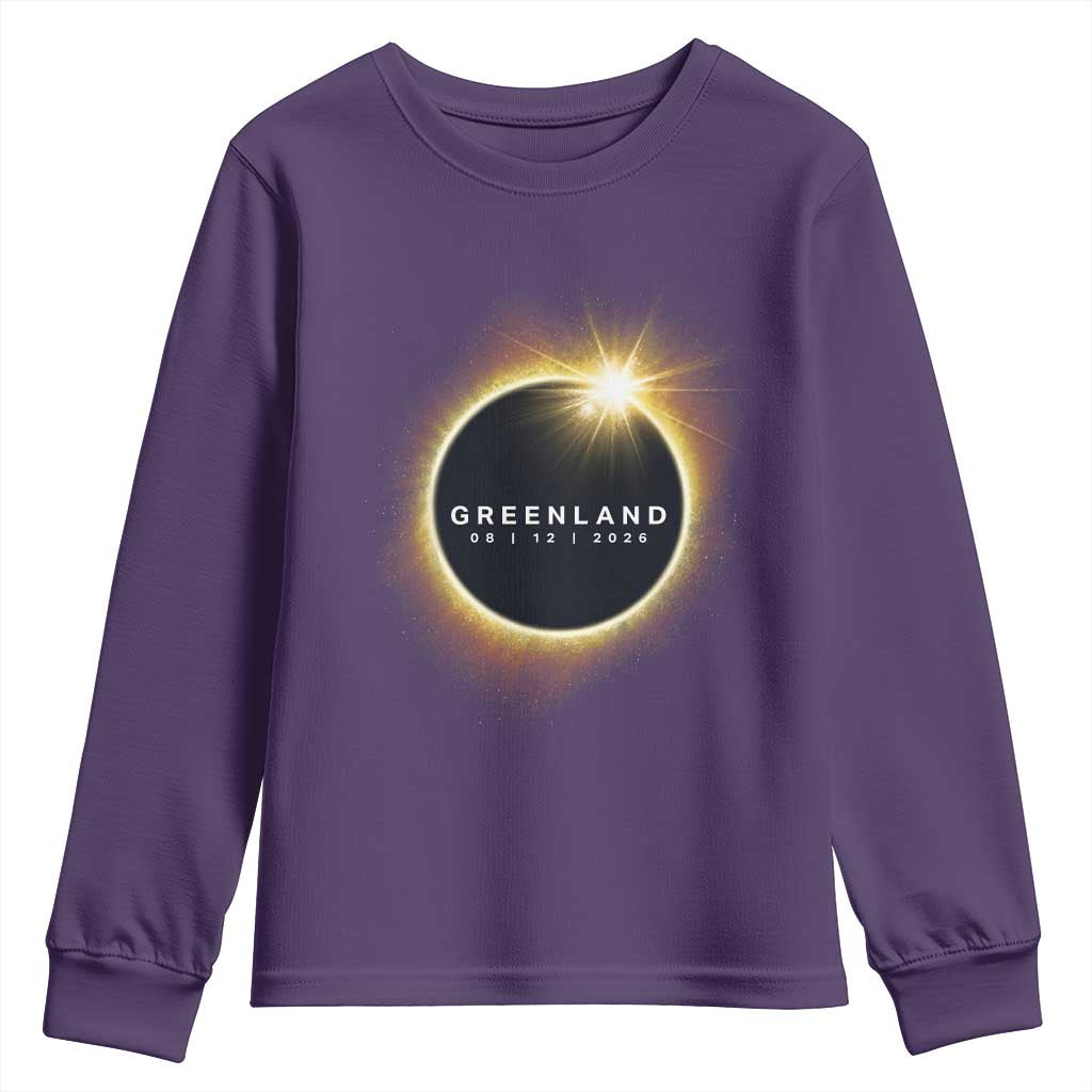 Greenland Total Solar Eclipse 2026 Youth Sweatshirt Path of Totality Astronomy Gift