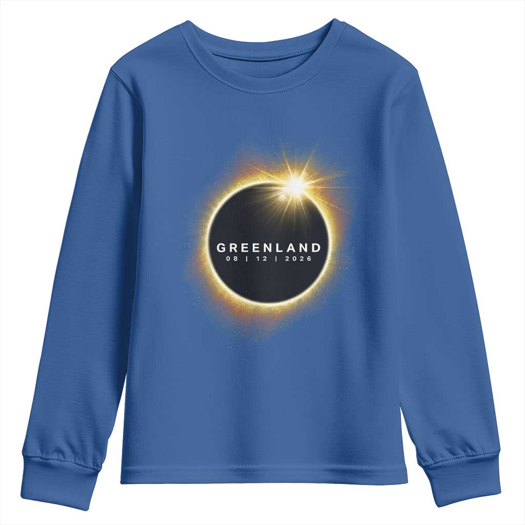 Greenland Total Solar Eclipse 2026 Youth Sweatshirt Path of Totality Astronomy Gift