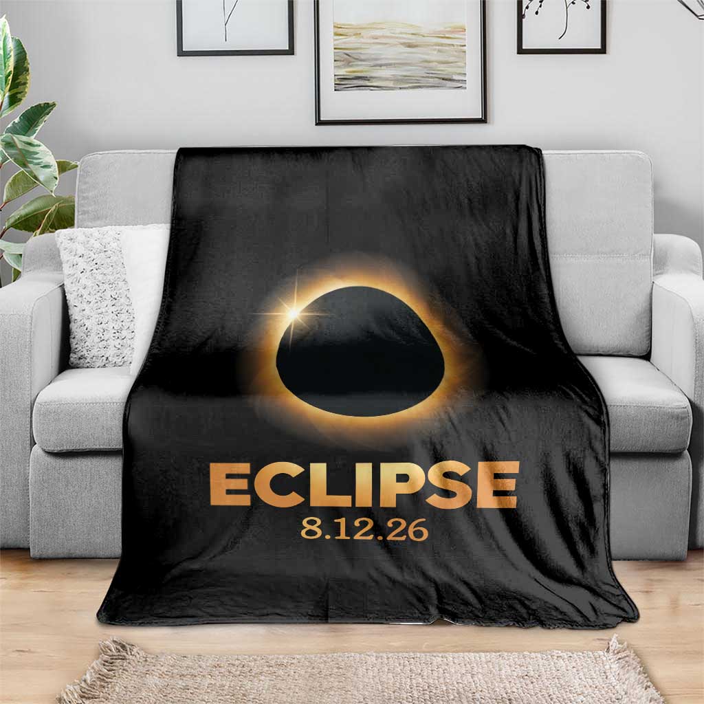 2026 Total Solar Eclipse Throw Blanket August 12 Totality Astronomy Souvenir