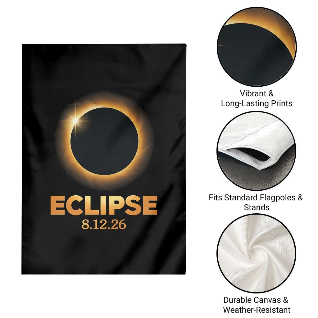 2026 Total Solar Eclipse Garden Flag August 12 Totality Astronomy Souvenir