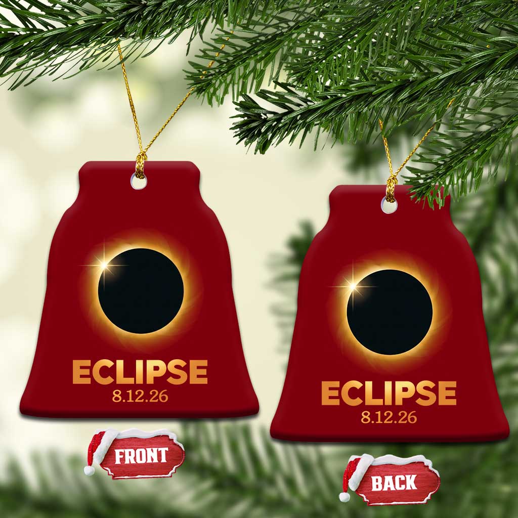 2026 Total Solar Eclipse Ceramic Ornament August 12 Totality Astronomy Souvenir