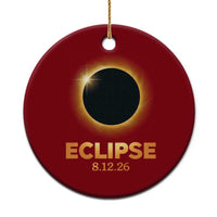 2026 Total Solar Eclipse Ceramic Ornament August 12 Totality Astronomy Souvenir