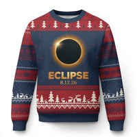 2026 Total Solar Eclipse Ugly Christmas Sweater August 12 Totality Astronomy Souvenir
