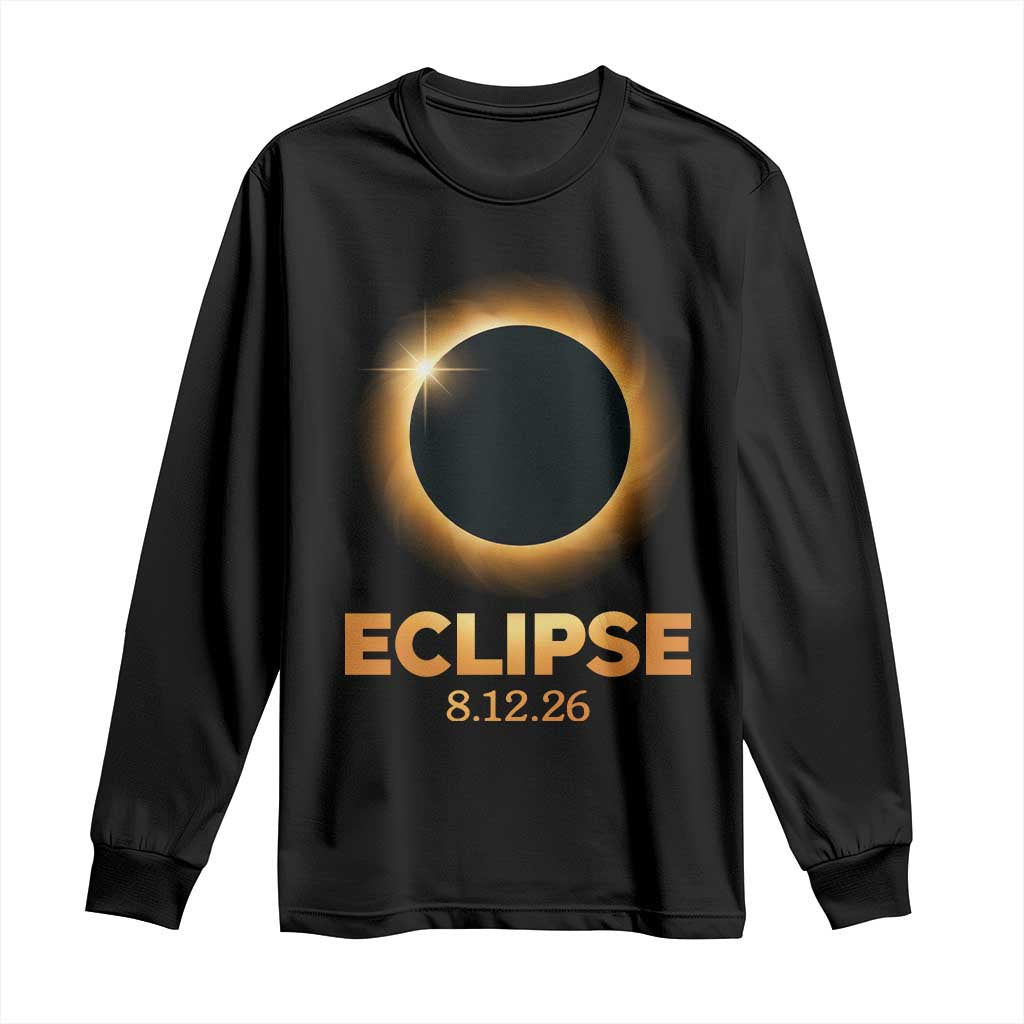 2026 Total Solar Eclipse Long Sleeve Shirt August 12 Totality Astronomy Souvenir