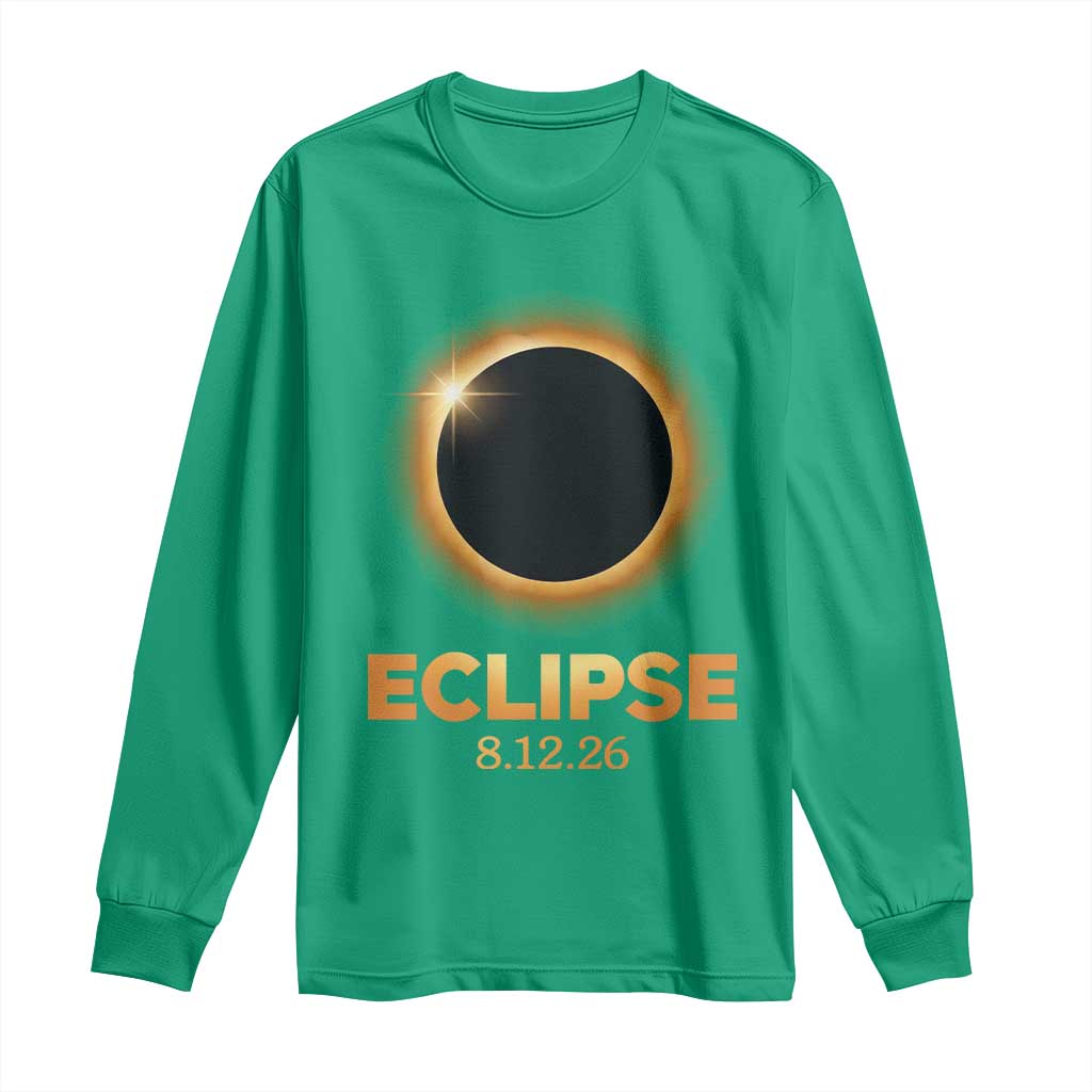 2026 Total Solar Eclipse Long Sleeve Shirt August 12 Totality Astronomy Souvenir