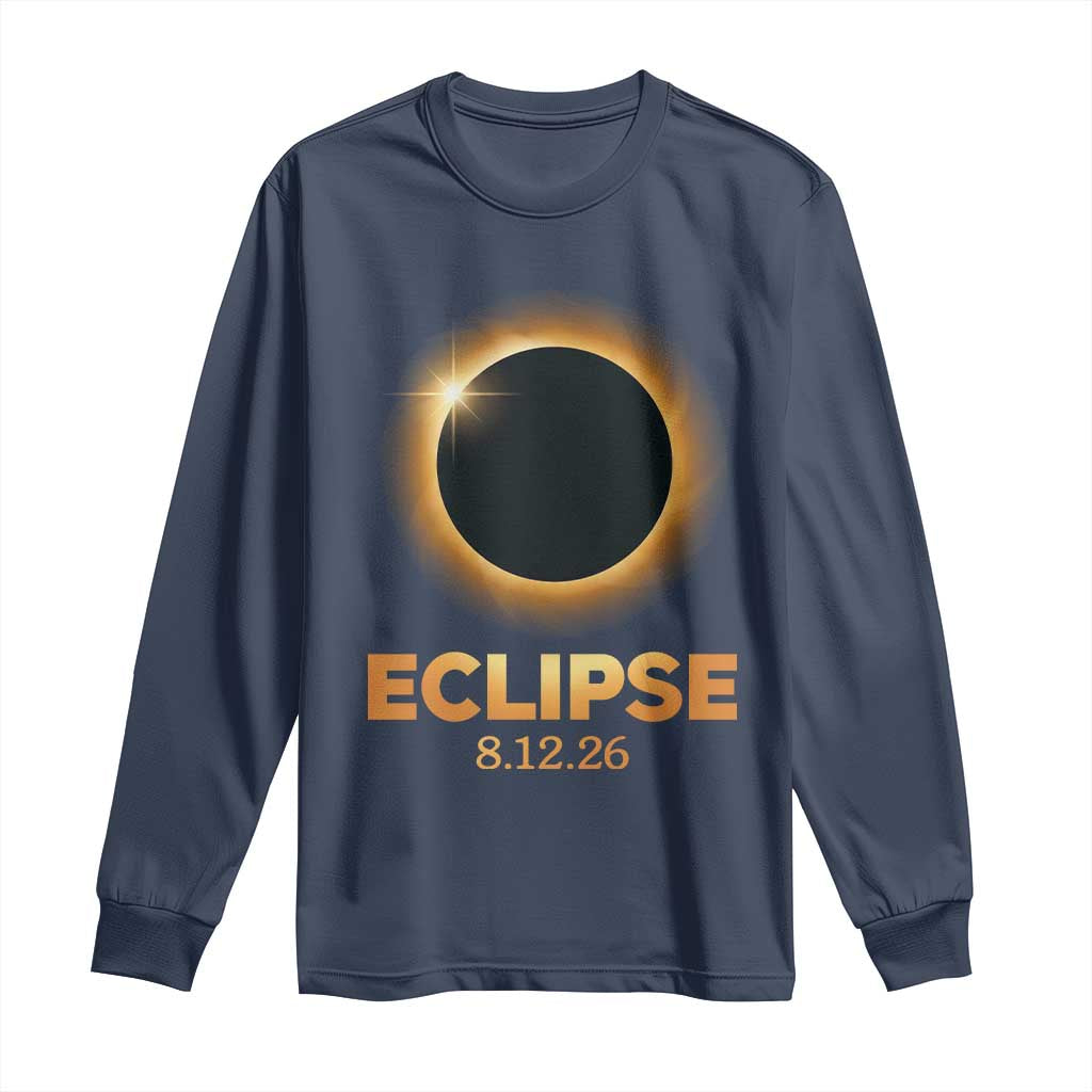 2026 Total Solar Eclipse Long Sleeve Shirt August 12 Totality Astronomy Souvenir