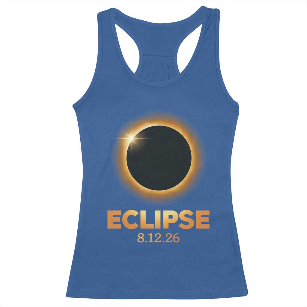 2026 Total Solar Eclipse Racerback Tank Top August 12 Totality Astronomy Souvenir