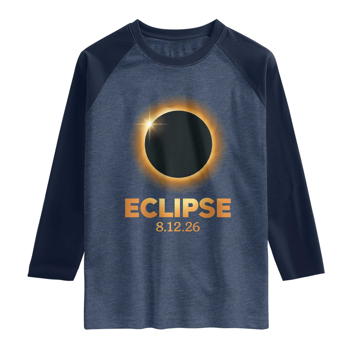 2026 Total Solar Eclipse Raglan Shirt August 12 Totality Astronomy Souvenir