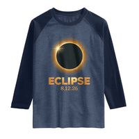 2026 Total Solar Eclipse Raglan Shirt August 12 Totality Astronomy Souvenir
