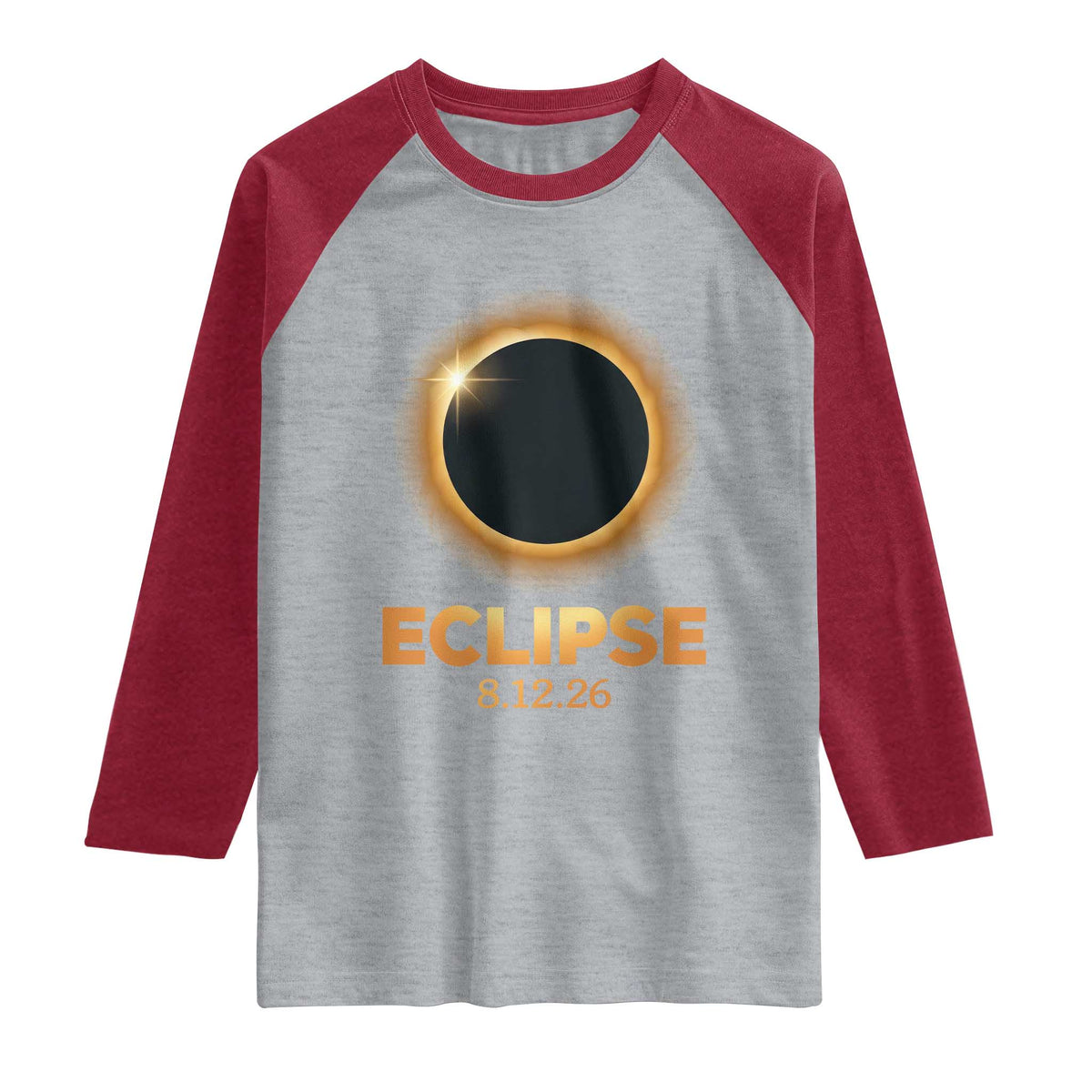 2026 Total Solar Eclipse Raglan Shirt August 12 Totality Astronomy Souvenir