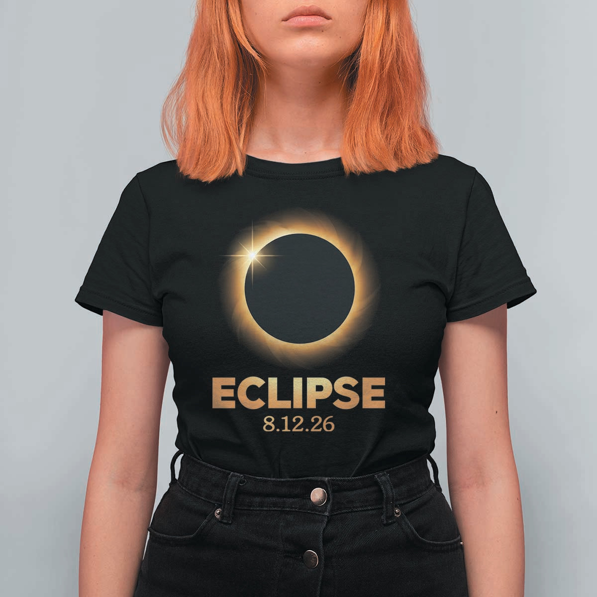 2026 Total Solar Eclipse T Shirt For Women August 12 Totality Astronomy Souvenir