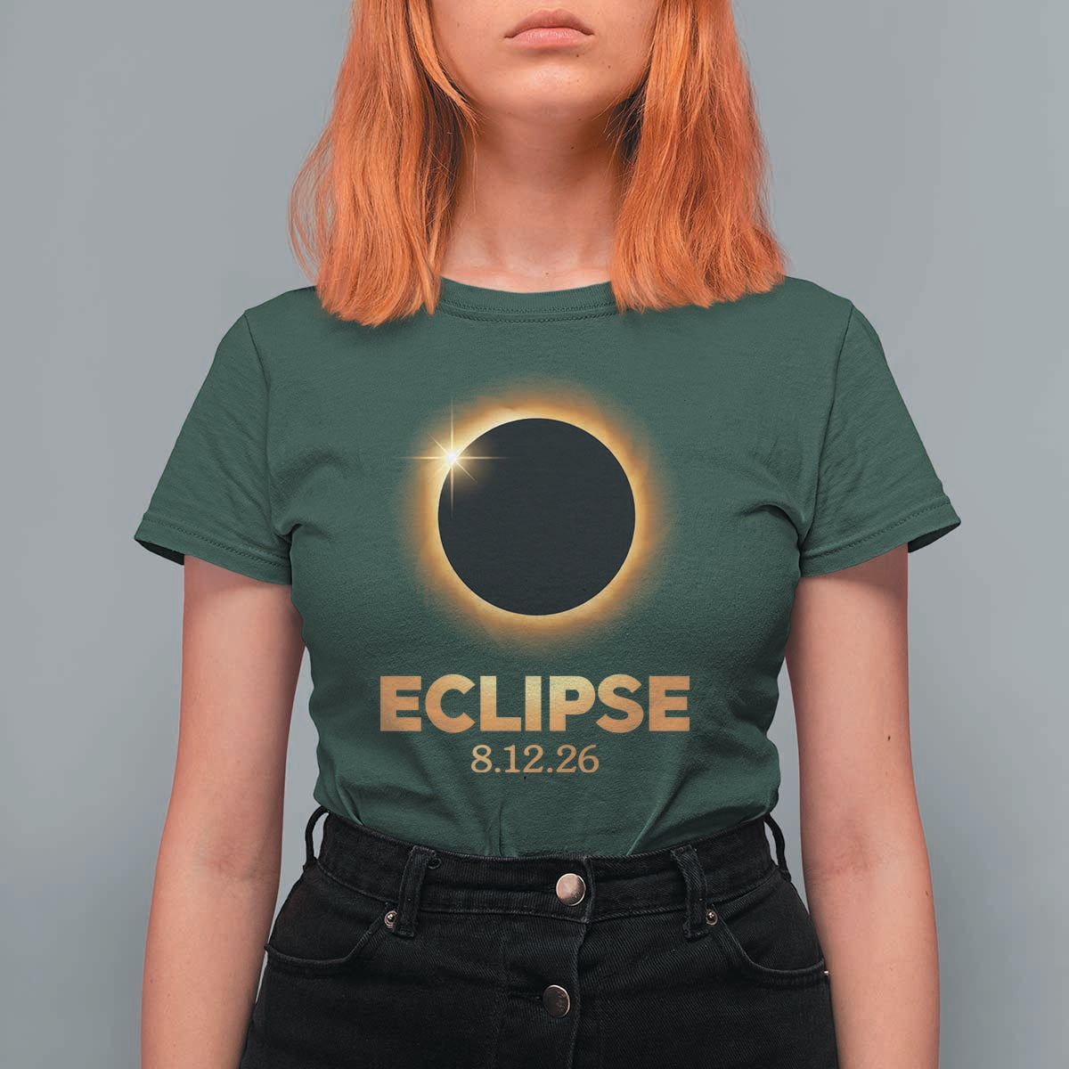 2026 Total Solar Eclipse T Shirt For Women August 12 Totality Astronomy Souvenir