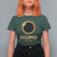 2026 Total Solar Eclipse T Shirt For Women August 12 Totality Astronomy Souvenir