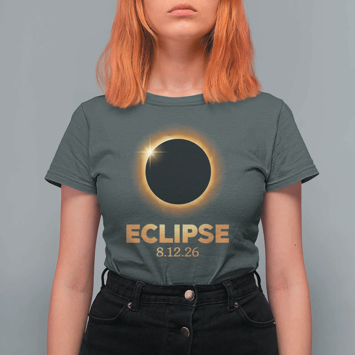 2026 Total Solar Eclipse T Shirt For Women August 12 Totality Astronomy Souvenir