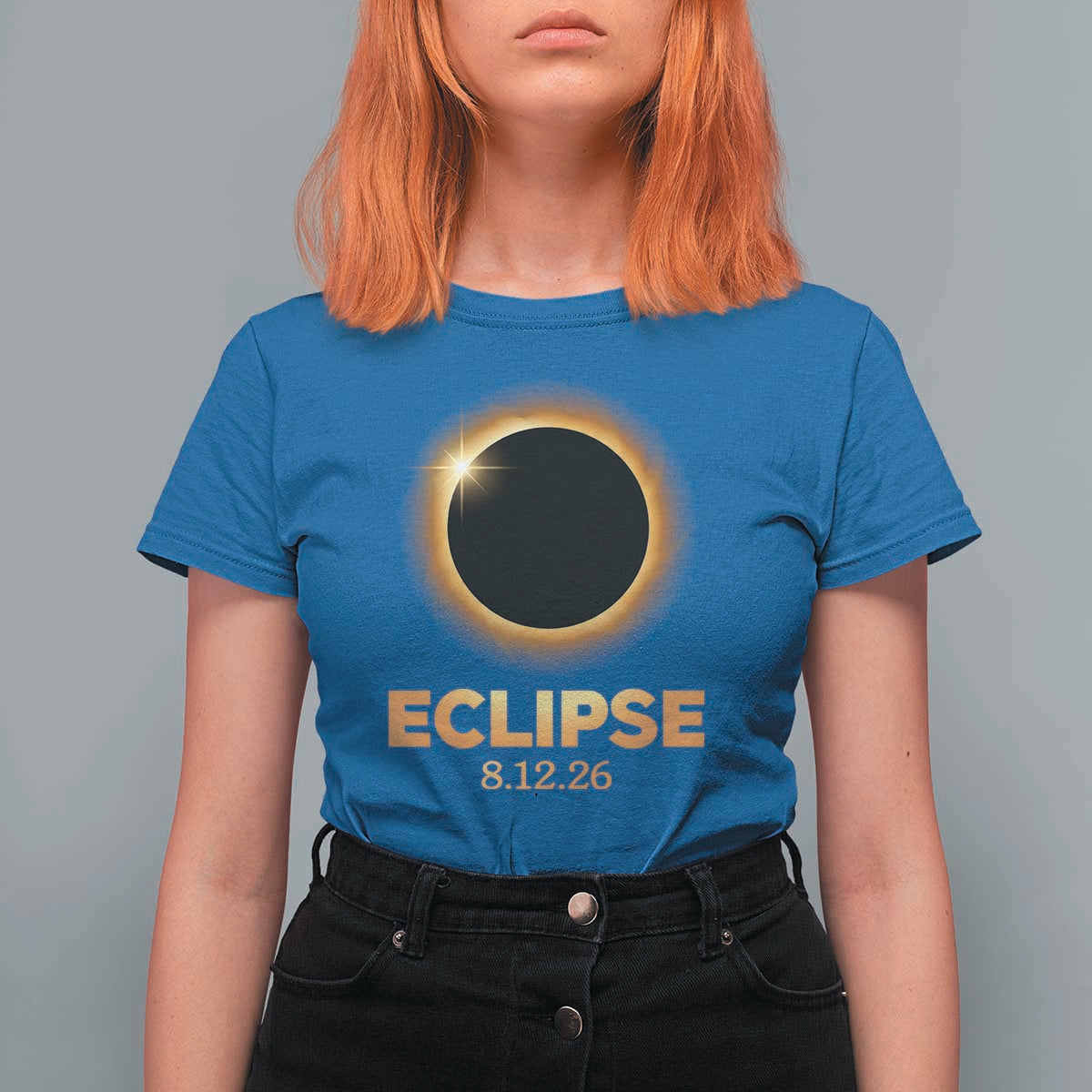 2026 Total Solar Eclipse T Shirt For Women August 12 Totality Astronomy Souvenir