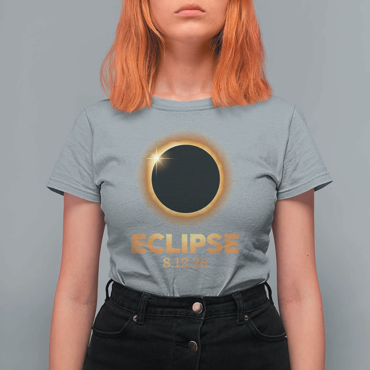 2026 Total Solar Eclipse T Shirt For Women August 12 Totality Astronomy Souvenir