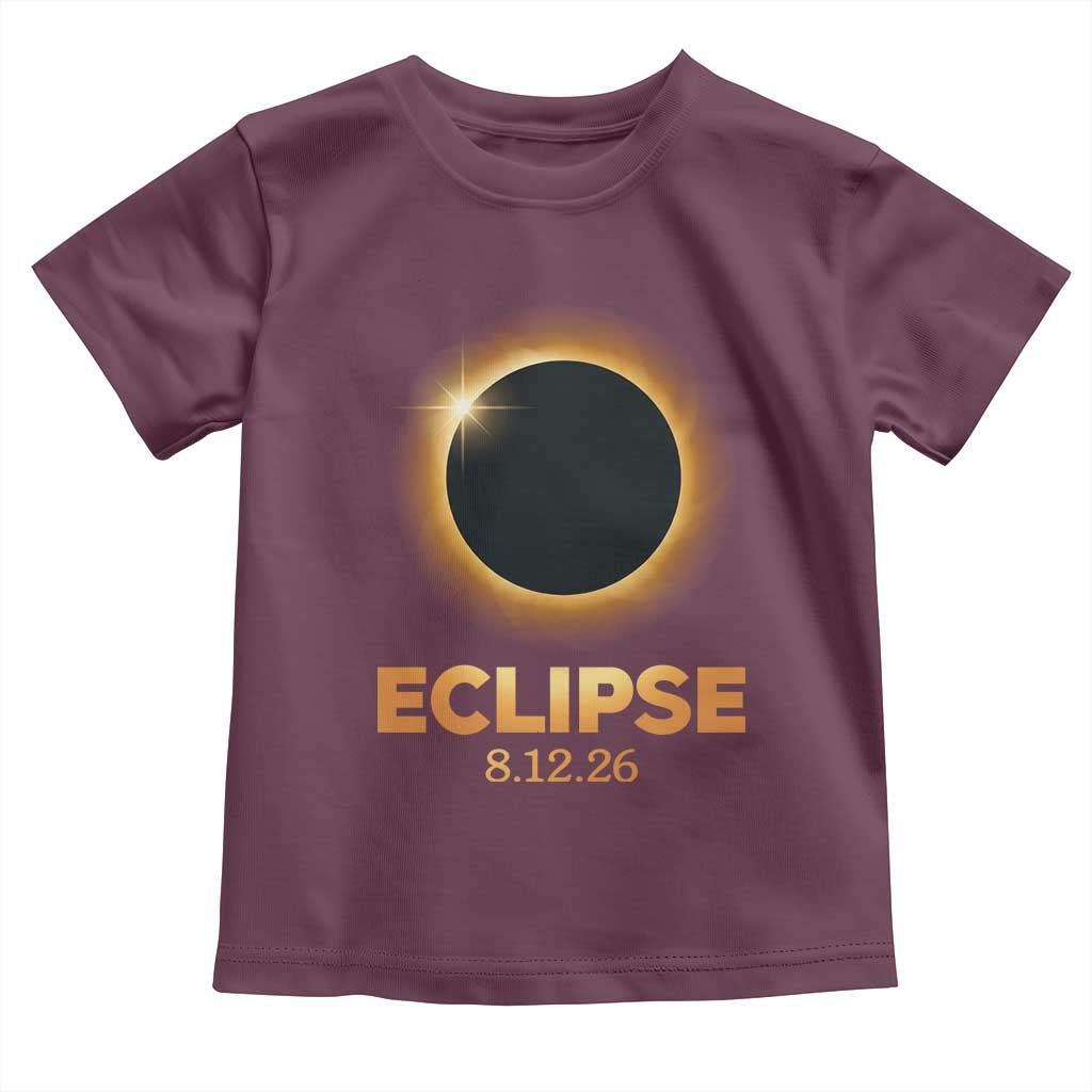 2026 Total Solar Eclipse Toddler T Shirt August 12 Totality Astronomy Souvenir