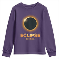 2026 Total Solar Eclipse Youth Sweatshirt August 12 Totality Astronomy Souvenir