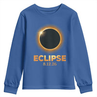 2026 Total Solar Eclipse Youth Sweatshirt August 12 Totality Astronomy Souvenir