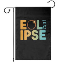 2026 Total Solar Eclipse Retro Typography Garden Flag August 12 Totality Astronomy Gift