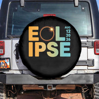 2026 Total Solar Eclipse Retro Typography Spare Tire Cover August 12 Totality Astronomy Gift