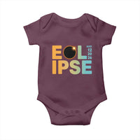 2026 Total Solar Eclipse Retro Typography Baby Onesie August 12 Totality Astronomy Gift