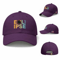 2026 Total Solar Eclipse Retro Typography Baseball Cap August 12 Totality Astronomy Gift