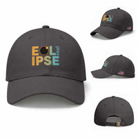 2026 Total Solar Eclipse Retro Typography Baseball Cap August 12 Totality Astronomy Gift