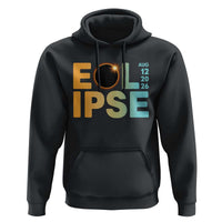 2026 Total Solar Eclipse Retro Typography Hoodie August 12 Totality Astronomy Gift