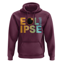 2026 Total Solar Eclipse Retro Typography Hoodie August 12 Totality Astronomy Gift