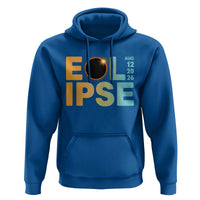 2026 Total Solar Eclipse Retro Typography Hoodie August 12 Totality Astronomy Gift