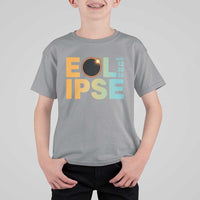 2026 Total Solar Eclipse Retro Typography T Shirt For Kid August 12 Totality Astronomy Gift