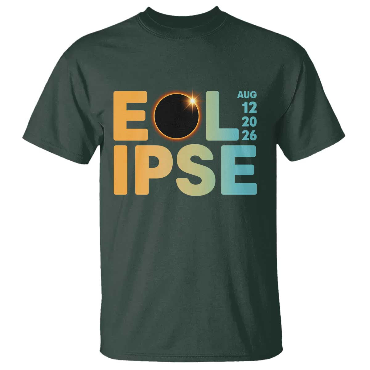 2026 Total Solar Eclipse Retro Typography T Shirt August 12 Totality Astronomy Gift