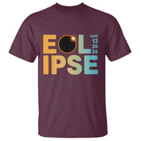 2026 Total Solar Eclipse Retro Typography T Shirt August 12 Totality Astronomy Gift