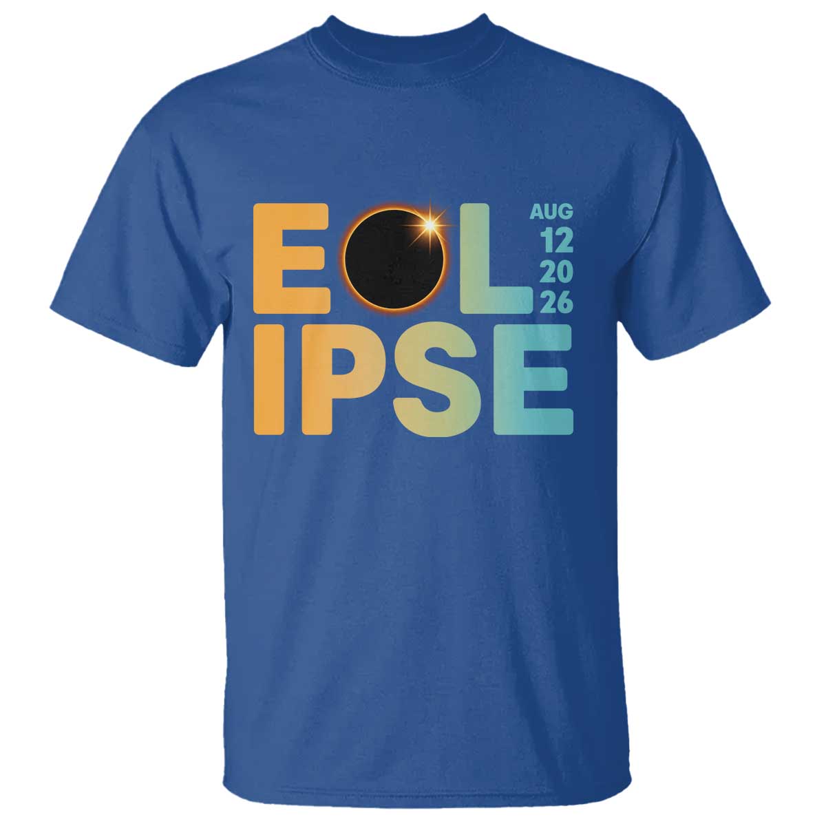 2026 Total Solar Eclipse Retro Typography T Shirt August 12 Totality Astronomy Gift