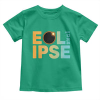 2026 Total Solar Eclipse Retro Typography Toddler T Shirt August 12 Totality Astronomy Gift