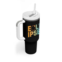 2026 Total Solar Eclipse Retro Typography Tumbler With Handle August 12 Totality Astronomy Gift