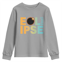 2026 Total Solar Eclipse Retro Typography Youth Sweatshirt August 12 Totality Astronomy Gift
