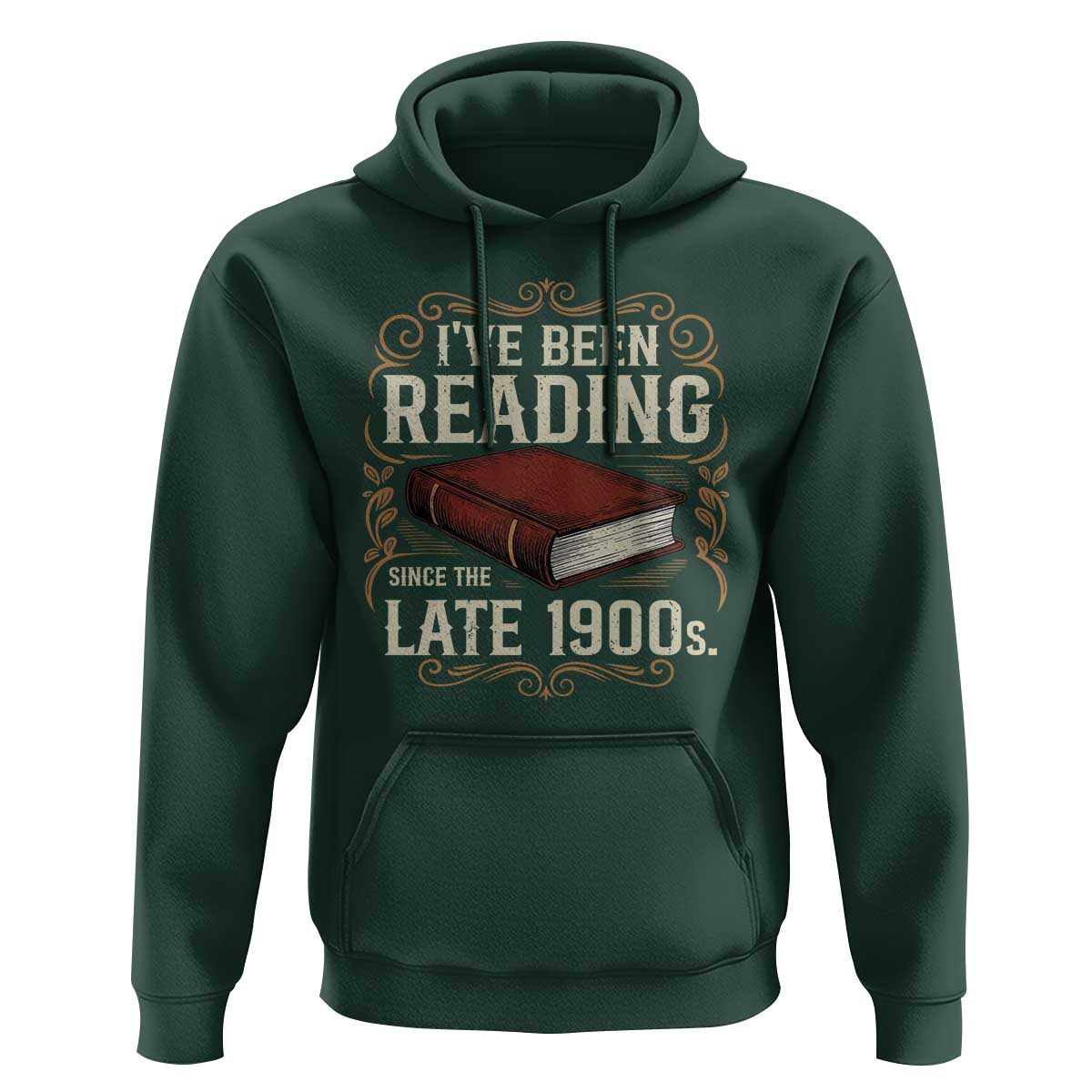 Funny Vintage 80s 90s Book Lover Hoodie I've Been Reading Since The Late 1900s Bookworm Humor