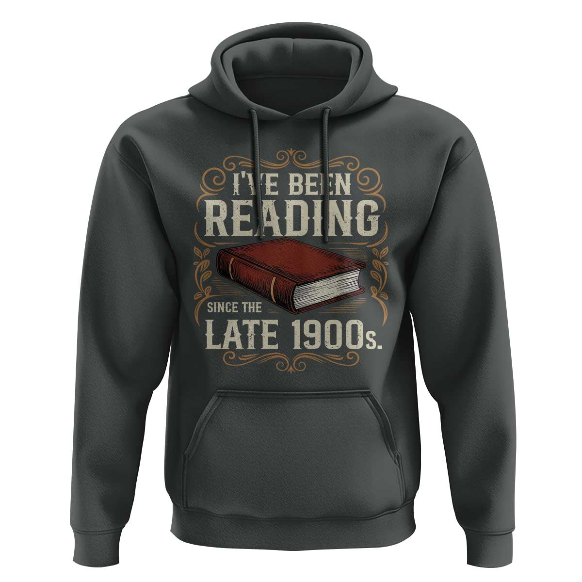Funny Vintage 80s 90s Book Lover Hoodie I've Been Reading Since The Late 1900s Bookworm Humor